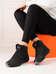 Черные женские высокие треккинговые ботинки с утеплителем цена и информация | Женские сапоги | 220.lv