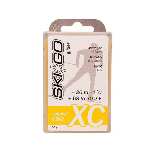Parafīns SKIGO XC Glider Yellow (+20..-1C) cena un informācija | Distanču slēpju kopšanas līdzekļi | 220.lv