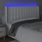 Galvgalis ar LED, balts, 147x16x118/128 cm цена и информация | Gultas | 220.lv