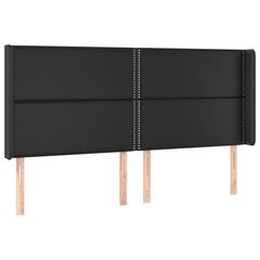 Galvgalis ar LED, melns, 163x16x118/128 cm cena un informācija | Gultas | 220.lv