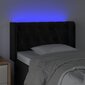 Galvgalis ar LED, melns, 83x16x78/88cm, samta цена и информация | Gultas | 220.lv