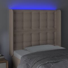 Galvgalis ar LED, kapučino krāsā, 93x16x118/128 cm цена и информация | Кровати | 220.lv