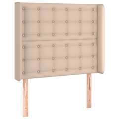 Galvgalis ar LED, kapučino krāsā, 93x16x118/128 cm cena un informācija | Gultas | 220.lv