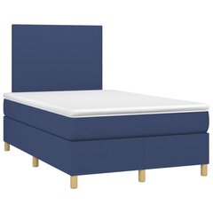 vidaXL atsperu gulta ar matraci, LED, zils audums, 120x200 cm cena un informācija | Gultas | 220.lv