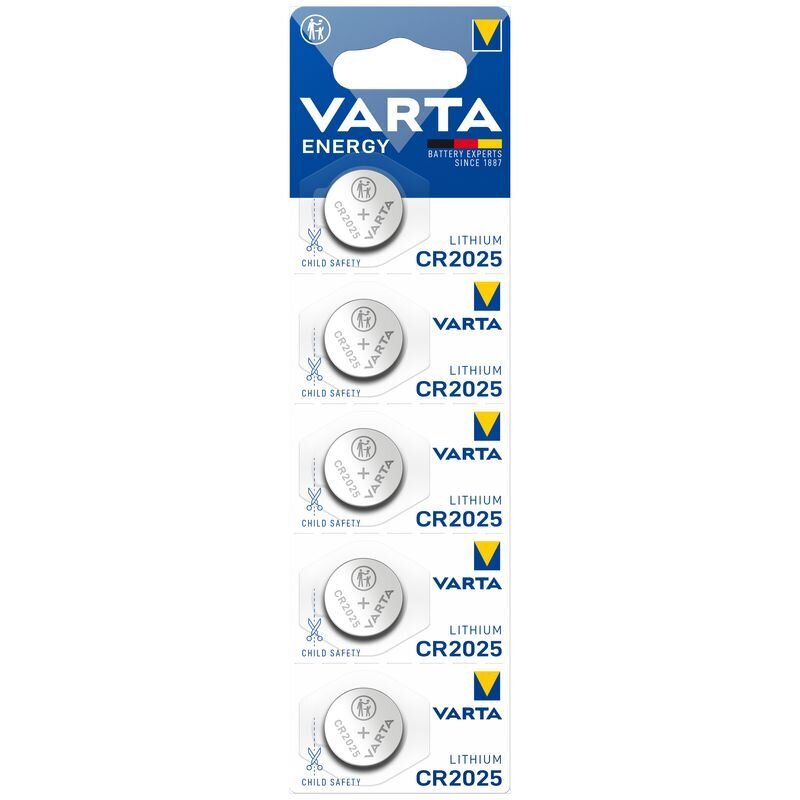 Elementi VARTA Energy CR2025 5 gab. cena un informācija | Baterijas | 220.lv