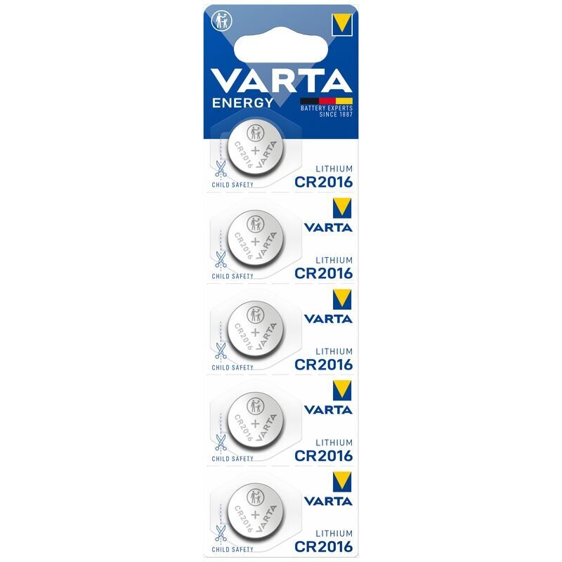 Elementi VARTA Energy CR2016 5 gab. cena un informācija | Baterijas | 220.lv