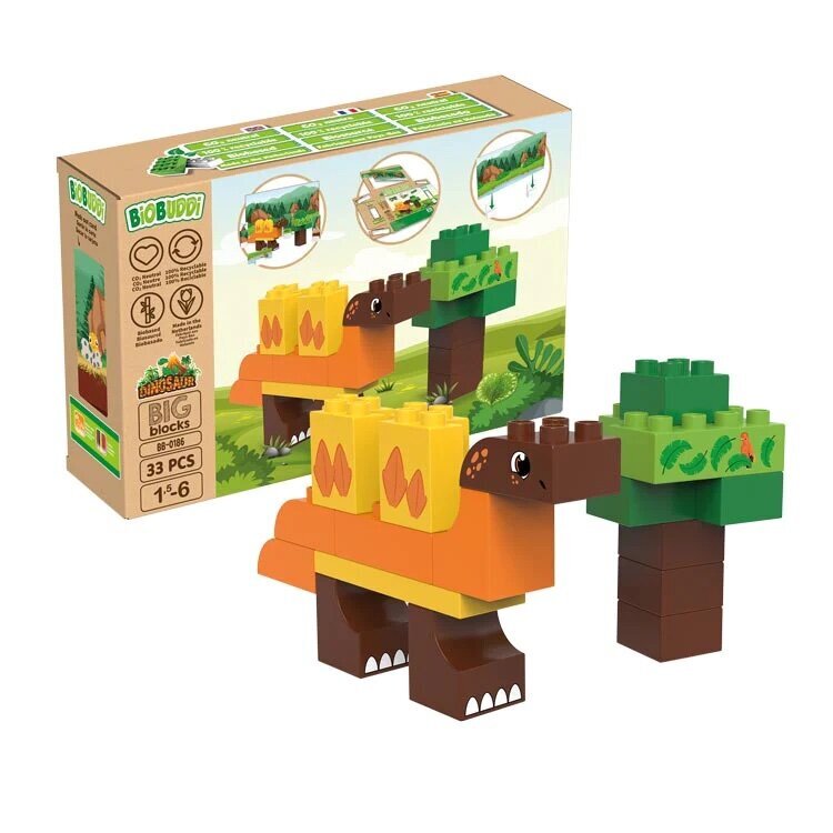 BiOBUDDi Dinosaur Stegozaurs kluči saderīgi ar Lego Duplo cena | 220.lv