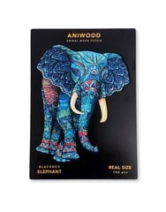 Деревянный пазл «Слон» от Aniwood цена и информация | Пазлы | 220.lv
