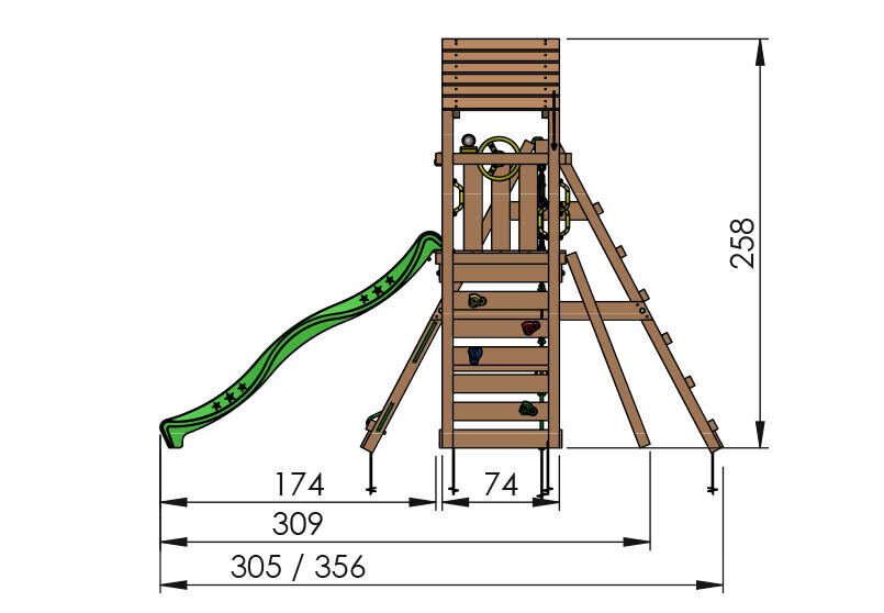 Bērnu rotaļu laukums Jungle Gym Cocoon 2-Climb cena un informācija | Bērnu rotaļu laukumi, mājiņas | 220.lv