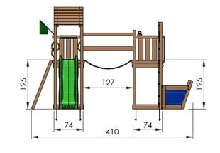 Bērnu rotaļu laukums Jungle Gym Voyager цена и информация | Детские игровые домики | 220.lv