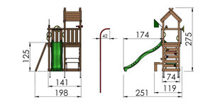 Bērnu rotaļu laukums Jungle Gym Teepee cena un informācija | Bērnu rotaļu laukumi, mājiņas | 220.lv