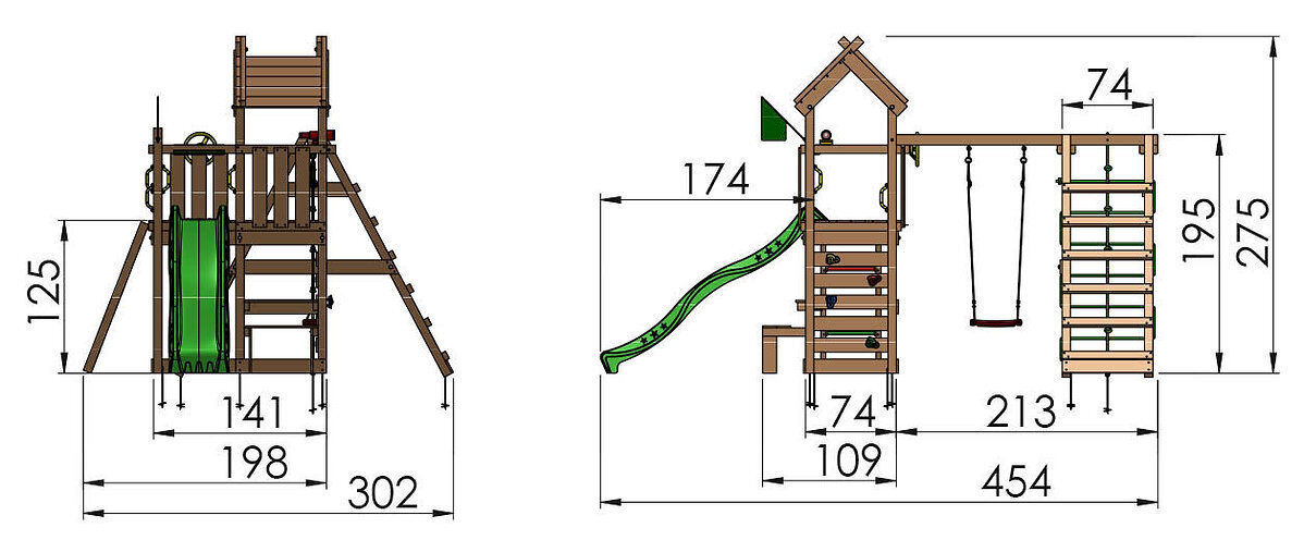 Bērnu rotaļu laukums Jungle Gym Teepee 1-Climb cena un informācija | Bērnu rotaļu laukumi, mājiņas | 220.lv