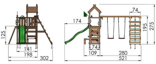 Детская площадка Jungle Gym Teepee 2-Climb цена и информация | Детские игровые домики | 220.lv