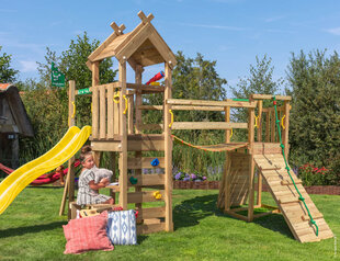 Детская площадка Jungle Gym Teepee Clatter Bridge цена и информация | Детские игровые домики | 220.lv