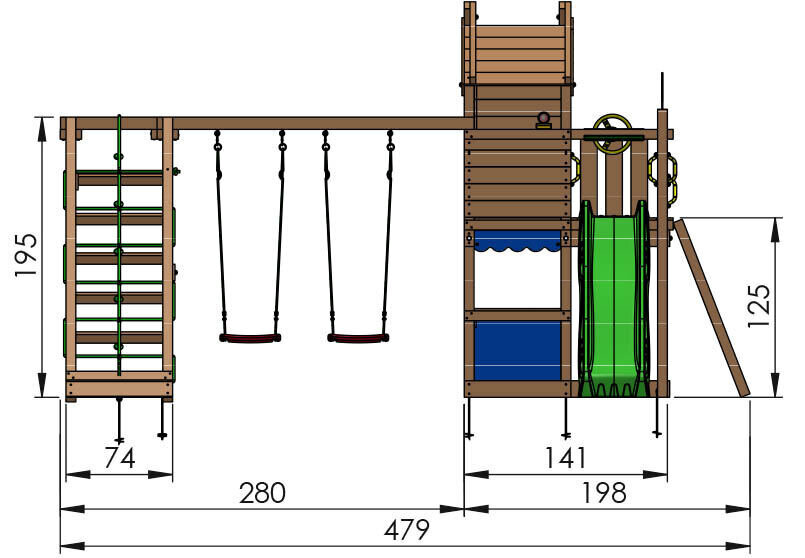 Bērnu rotaļu laukums Jungle Gym Resort 2-Climb cena un informācija | Bērnu rotaļu laukumi, mājiņas | 220.lv