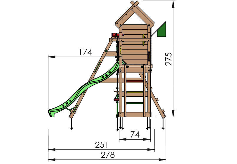 Bērnu rotaļu laukums Jungle Gym Resort 2-Climb cena un informācija | Bērnu rotaļu laukumi, mājiņas | 220.lv