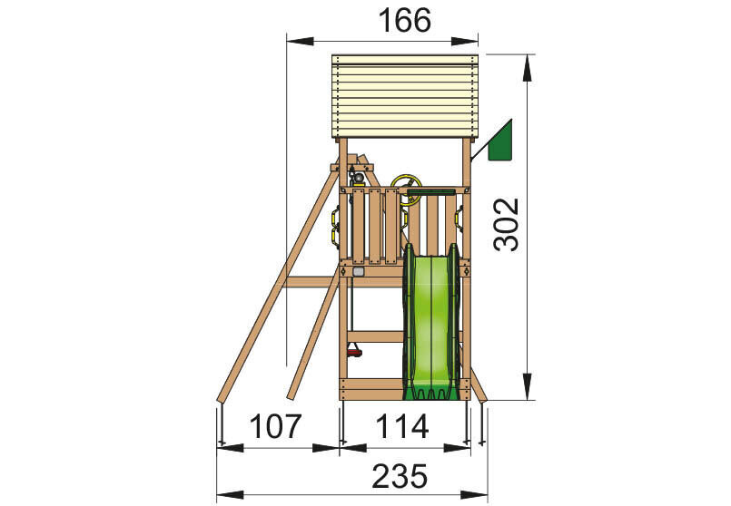 Bērnu rotaļu laukums Jungle Gym Club 1-Swing cena un informācija | Bērnu rotaļu laukumi, mājiņas | 220.lv