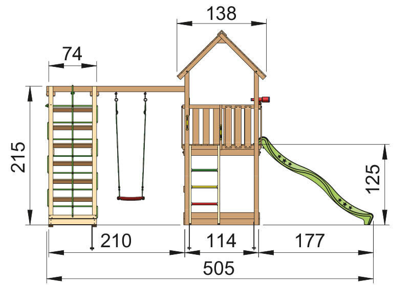 Bērnu rotaļu laukums Jungle Gym Club 1-Climb cena un informācija | Bērnu rotaļu laukumi, mājiņas | 220.lv