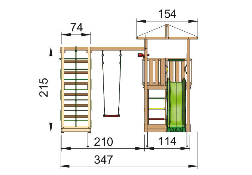 Bērnu rotaļu laukums Jungle Gym Hut 1-Climb цена и информация | Bērnu rotaļu laukumi, mājiņas | 220.lv