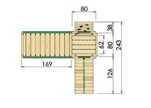 Детская площадка Jungle Gym Hut Clatter Bridge цена и информация | Детская садовая мебель | 220.lv