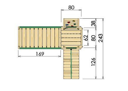 Bērnu rotaļu laukums Jungle Gym Hut Clatter Bridge cena un informācija | Dārza mēbeles bērniem | 220.lv