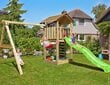 Bērnu rotaļu laukums Jungle Gym Cottage 2-Swing cena un informācija | Bērnu rotaļu laukumi, mājiņas | 220.lv