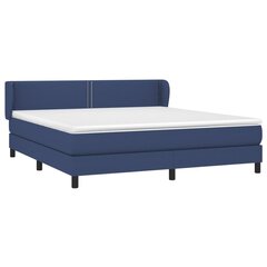 vidaXL atsperu gulta ar matraci, zils, 180x200 cm, audums cena un informācija | Gultas | 220.lv