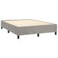 vidaXL atsperu gulta ar matraci, LED, gaiši pelēks samts, 140x200 cm cena un informācija | Gultas | 220.lv