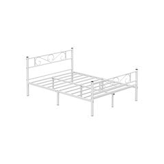 Divguļamās gultas rāmis, 140x190 cm, balts цена и информация | Кровати | 220.lv