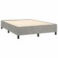 vidaXL atsperu gulta ar matraci, gaiši pelēks samts, 140x190 cm цена и информация | Gultas | 220.lv
