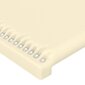 vidaXL gultas galvgalis ar LED, 163x16x118/128 cm, krēmkrāsas цена и информация | Gultas | 220.lv
