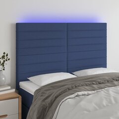 Изголовье со светодиодом, синее, 144x5x118/128 см цена и информация | Кровати | 220.lv