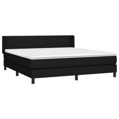 Кровать с матрасом/пружины/LED подсветка vidaXL, черная, 180x200 см цена и информация | Кровати | 220.lv