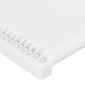 vidaXL gultas galvgalis ar LED, 180x5x118/128 cm, balta mākslīgā āda cena un informācija | Gultas | 220.lv