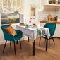 Ēdamistabas krēslu komplekts, 2 gab., zilganzaļš cena un informācija | Virtuves un ēdamistabas krēsli | 220.lv