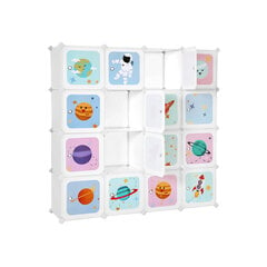 Детский пластиковый модульный шкаф 123х31х123см., цвет белый цена и информация | Детские шкафы | 220.lv
