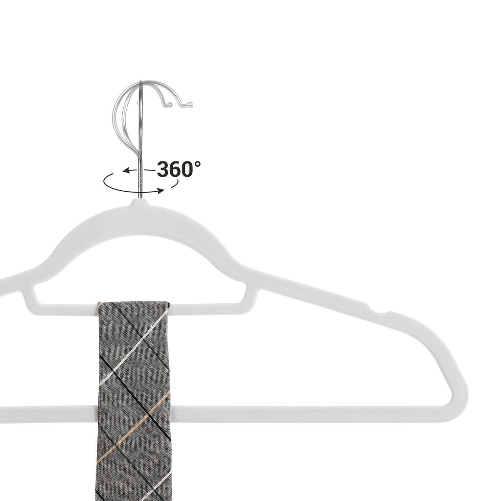 Drēbju pakaramie, 50 gab. balta krāsa цена и информация | Pakaramie un apģērbu maisi | 220.lv