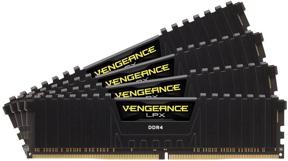 Corsair Vengeance LPX, 64GB (4x16GB), DDR4, 2400MHz DRAM 2400MHz C14 Atmiņas komplekts - Black cena un informācija | Operatīvā atmiņa (RAM) | 220.lv