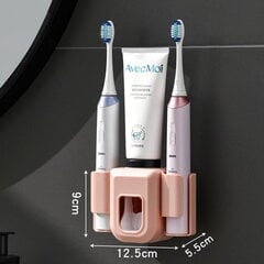 Диспенсер для зубной пасты с держателями для щеток F144-2 цена и информация | Аксессуары для ванной комнаты | 220.lv