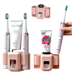 Диспенсер для зубной пасты с держателями для щеток F144-2 цена и информация | Аксессуары для ванной комнаты | 220.lv