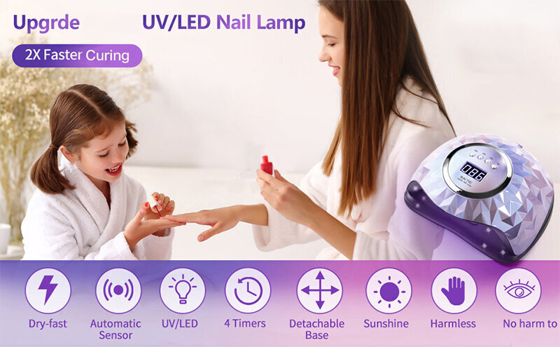 2in1 UV/LED lampa LIVMAN SUN Y13, 248W cena un informācija | Pedikīra, manikīra piederumi | 220.lv