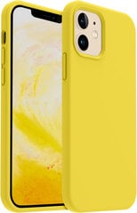Apple iPhone 12 aizsargvāciņš (real liquide silicone Easy Clean) dzeltens cena un informācija | Telefonu vāciņi, maciņi | 220.lv