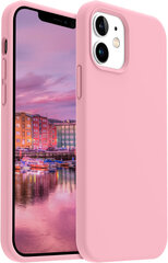 Apple iPhone 12 Pro aizsargvāciņš (real liquide silicone Easy Clean) rozā cena un informācija | Telefonu vāciņi, maciņi | 220.lv
