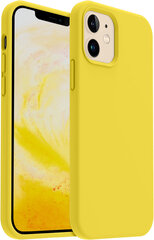 Apple iPhone 12 Pro aizsargvāciņš (real liquide silicone Easy Clean) dzeltens cena un informācija | Telefonu vāciņi, maciņi | 220.lv