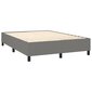 vidaXL atsperu gulta ar matraci, tumši pelēks audums, 140x190 cm цена и информация | Gultas | 220.lv