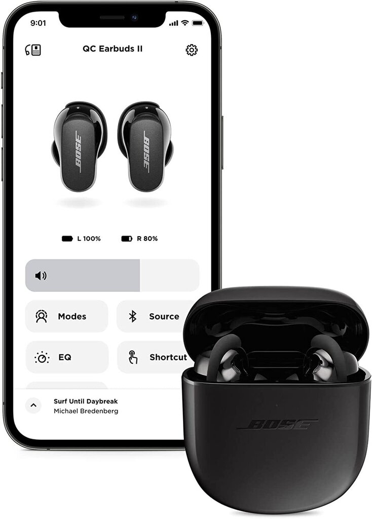 Bose QuietComfort Earbuds II, black - True-wireless headphones cena un informācija | Austiņas | 220.lv