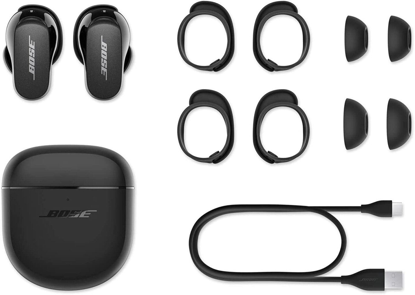 Bose QuietComfort Earbuds II, black - True-wireless headphones cena un informācija | Austiņas | 220.lv