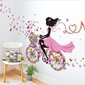 Bērnu siena uzlīme Meitene uz velosipēda cena un informācija | Dekoratīvās uzlīmes | 220.lv