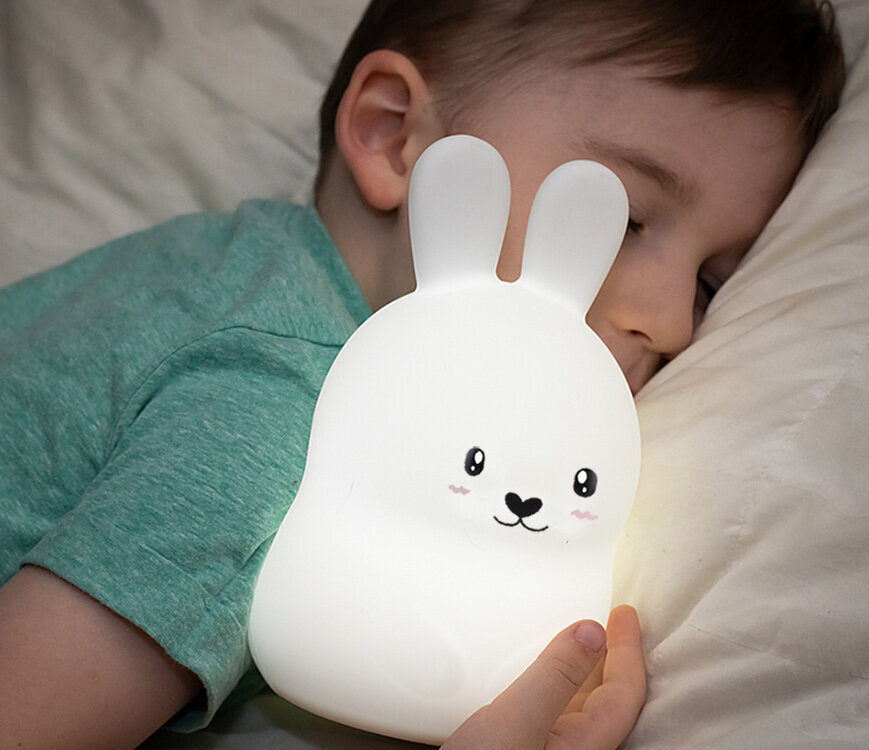 Silikona RGB lampa Zaķis цена и информация | Lampas bērnu istabai | 220.lv