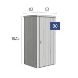 Mantu glabātuve Equipment Locker 90, (93 x 83 x 182,5 cm), metālisks kvarca pelēks; cena un informācija | Dārza instrumenti | 220.lv